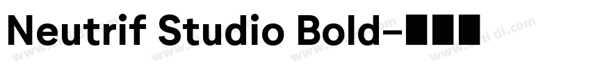 Neutrif Studio Bold字体转换